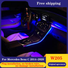 For Mercedes Benz C MB W205 GLC 2014~2020 Dashboard Interior OEM Original Factory Atmosphere advanced Ambient Light 2024 - buy cheap