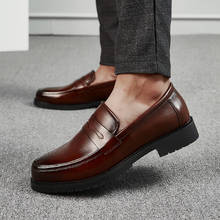 Men's Loafers Flat Casual Shoes Men Breathable Slip-On Soft Leather party Shoes men Moccasins Zapatos De Hombre big size 46 2024 - buy cheap