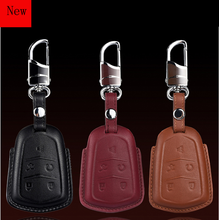 High-Quality Leather Car Smart Key Case Cover for Cadillac XT5 New XTS XT4 CT6 ATSL XT6 2020 models Car Accessories 2024 - buy cheap