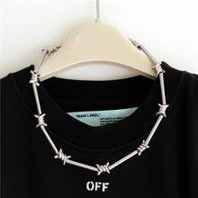 Fashion New Thorns and Thorn Necklace Men and Women Clavicle Hip Hop Bamboo Necklace hot sale 2024 - buy cheap