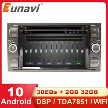 Eunavi 2 din Автомобильный мультимедийный плеер Android 10 авто DVD GPS Радио для Ford Mondeo S-max Focus C-MAX Galaxy Fiesta Form Fusion DSP 2024 - купить недорого