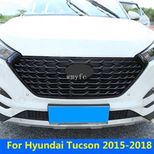 For Hyundai Tucson 2015-2018 FUSION RACING GRILLE GRILL FRONT MASK COVER GRILLS FIT FOR FUSION MONDEO BLACK SILVER CAR STYLING 2024 - buy cheap