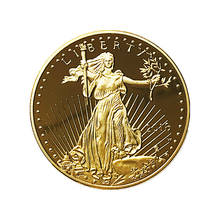 10 Pcs Non Magnetic Coin Freedom 2018 Liberty Souvenir Badge 1 OZ 24K Real Gold Plated USA Eagle Statue 32.6 mm Collectible Coin 2024 - buy cheap