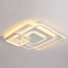 Новый светодиодный потолочный светильник для гостиной, Круглый квадратный простой потолочный светильник для спальни, декоративный светильник 2024 - купить недорого