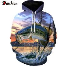 Fashion Casual Hoodie Winter Plus Size Harajuku Unisex 3D Sweatshirt  Fish Pattern Fashion Brand Hoodies Pullovers Sweatshirts 2024 - купить недорого