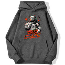 Space astronaut Printed Pullover i want you to give me space Sweatshirts Hoodie Hip Hop Casual Hoodies Fleece Warm Streetwear 2024 - buy cheap