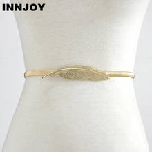 Fashion Women Metal Vintage Belt Stylish Metal Golden Feather Design Chain Belt Women's Waist Elasticity Leaves Waist Belt 2024 - buy cheap