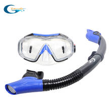 Juego de máscara de buceo antiniebla, equipo de máscara de esnórquel subacuática, cuatro lentes, máscara de visión amplia + respiración fácil, esnórquel seco 2024 - compra barato