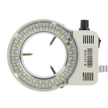 56 led ajustável smd anel luz círculo microscópio luz dimmer lâmpada para microscópio estéreo câmera de vídeo industrial 2024 - compre barato