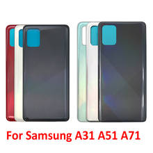 Funda trasera para Samsung Galaxy A31, A51, A71, tapa trasera de batería con adhesivo con logotipo, 10 unids/lote 2024 - compra barato