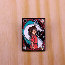 Ghibli anime pin no face radish duck and river spirit jewelry 2024 - buy cheap