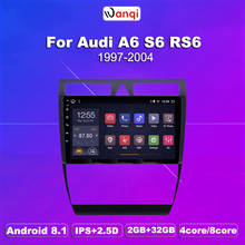 Wanqi-rádio multimídia para carro, com android 1997, reprodutor de vídeo e navegação gps, para audi a6 c5 2009-2012 s6 2 2005-2012 2024 - compre barato