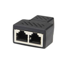 Adaptador de red divisor RJ45 de 1 a 2, Cable dividido, extensor de red, Conector de extensión, enchufe de PUERTOS dobles LAN Ethernet 2024 - compra barato
