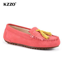 KZZO Handmade 2021 Top Quality Fashion Women Flats Genuine Leather Moccasins Casual loafers Comfortable Driving shoes size 35-44 2024 - buy cheap