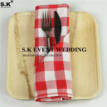 15"x15" Plaid Napkins Checkered Gingham Polyester Napkin For Wedding Event Decoration 2024 - buy cheap