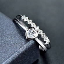 Mengyi anéis ajustáveis para mulheres, anel feminino de zircônia cúbica brilhante, joias estilosas para decoração de festa 2024 - compre barato
