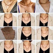 ZOSHI-collar con colgante de corazón de amor para mujer, cadena con varias capas de perlas, Color dorado, nuevo diseño, regalo de joyería 2024 - compra barato