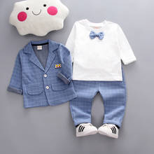 Boys Casual Suit 3 Pcs Children's Clothes Spring Autumn 0-1-2-3-4-5 Years Old Baby Infant Kids Suit Coat + T-shirt + Pants B223 2024 - buy cheap