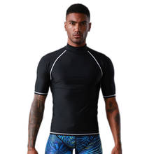 Sbart UPF 50+ Diving Skin Suit Surfing Beach T-shirt Water Sport Swimming Men Surf Wetsuit Rash guard Short Sleeve Swimwear 2024 - buy cheap