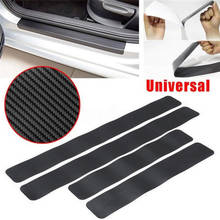 4PCS Car Stickers Universal Sill Scuff Anti Scratch 3D Carbon Fiber Protect Auto Door Sticker Decals Car Accessories Car-styling 2024 - buy cheap