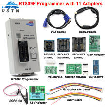 Оригинальный RT809F программист + 11 Адаптеры + sop8 IC зажим + CD + 1,8 V / SOP8 адаптера VGA ЖК-дисплей ISP программист адаптер универсальный программатор 2024 - купить недорого