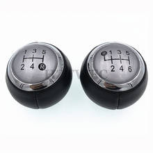 Free Shipping 5 6 Speed Silver PU Leather MT Gear Shift Knob For TOYOTA RAV4 AVENSIS YARIS D4D URBAN For Corolla 1.8MT 07-13 2024 - buy cheap