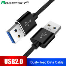 Cable de extensión USB 3,0 de 1M, 5gbps, Cable de sincronización de datos Dual de supervelocidad tipo A para radiador, Cable de extensión de datos 2.0USB 2023 - compra barato
