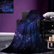 Sky Throw Blanket Space Illustration Night Time Universe Stars and Nebulas Distant Parts of Galaxy Warm Blanket for Bed Couch 2024 - buy cheap