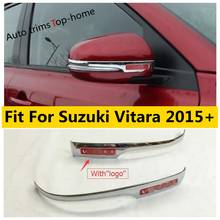 Chrome Accessories For Suzuki Vitara 2015 - 2022 ABS Rearview Mirror Rubbing Strip Decoration Protective Cover Trim Exterior Kit 2024 - buy cheap