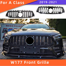 GT Front Grille Suitable For Mercedes W177 2018-2020 A Class A200 A250 A220 A35 A160 A180 ABS front bumper grill Not Fit A45 2024 - buy cheap
