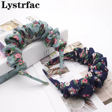 Lystretc. tiara de elástico feminina, faixas de cabelo, para mulheres e meninas, estampada com bolinhas, volume, argola, acessórios para cabelo 2024 - compre barato