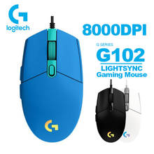 2020 Logitech G102 LIGHTSYNC Gaming Mouse Black/White/Blue with Streamer Effect 8000 DPI New Upgrade 2 Generation Mouse Game 2024 - buy cheap