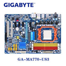 Zócalo AM3 para AMD 770 Gigabyte, placa base de GA-MA770-US3 DDR2, 16GB GA, MA770-US3, placa de sistema de escritorio ATX, PCI-E X16 usado 2024 - compra barato
