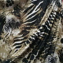 Tela de algodón/LICRA elástica de 4 formas, seda de hielo, estampado de cebra y leopardo, vestido de costura Diy, ropa de baile Sexy 2024 - compra barato
