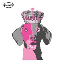 Hotmeini 12cm x 9.2cm weimaraner vinil auto adesivo do carro decalque para apoiar tickled rosa weimaraner resgate estilo do carro 2024 - compre barato