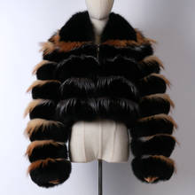New Arrival Ladies Real Fox fur Jacket Long Sleeve Women Natural Fur Jacket 2024 - buy cheap