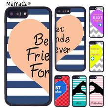 MaiYaCa Best Friends Besties Heart Pair Matching Phone Case For iphone 11 12 13 Pro MAX X XR XS MAX 6 6S 7 8 Plus 5 5S TPU Cover 2024 - buy cheap