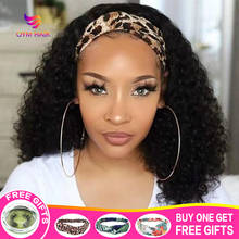 Deep Curly Headband Wig Human Hair Wigs For Black Women 180% Densty Brazilian Hair Wigs Glueless Headband Human Hair Wig 2024 - buy cheap