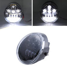 Faróis de led redondos para motocicleta, 60w, luz diurna para motocicleta, haste v, farol oval para vhaste vrsc/embutido 2024 - compre barato