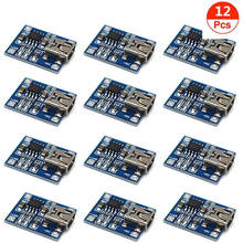 12 pçs tp4056 1a lipo bateria placa de carregamento módulo carregador bateria lítio diy micro porta mike usb 2024 - compre barato