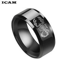 ICAM Punk Scorpion Stainless Steel Male Retro Ring Scorpion Pattern Stainless Steel Titanium Rings for Men Jewelry 2024 - buy cheap