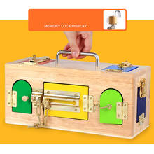 Montessori Wooden Lock Box Puzzle Training Board Game Kindergarten Toy 2024 - buy cheap