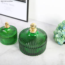 Nordic Retro Dark Green Crystal Glass Storage Box Embossed Jewelry Box Candy Box Bracelet Jewelry Box Art Simple Household Items 2024 - buy cheap