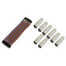 8 Pcs BNC Female to Female F/F Connector Adapter & 40x 20cm Long F/F Solderless Flexible Breadboard Jumper Cable Wire 2024 - buy cheap