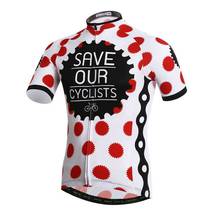 Cycling Jersey Men Short Sleeve Bike Jersey Riding mtb Shirts Top Ropa Ciclismo Maillot Quick Dry Red dot White Bicycle Clothing 2024 - buy cheap