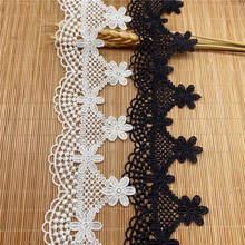 15yards White Polyester Mesh Embroidery Lace Barcode Wedding Accessories Trimming 6.8CM 2024 - buy cheap