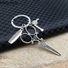 2020 cute scissors keychain key ring for women comb-hairdryer key chain key-holder creative bag charm 2024 - buy cheap