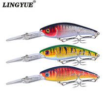 LINGYUE 1PCS Sinking Minnow Fishing Lure 100mm 8g Rattling Pesca Bait 6# Hooks Wobbler For Bass Pike Tackle 2024 - buy cheap