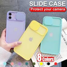 Funda de teléfono con protección para lente de cámara, cubierta trasera suave de Color caramelo para iPhone 13, 12, 11 Pro Max, 8, 7, 6, 6s Plus, Xr, XsMax, SE 2020, 12 2024 - compra barato