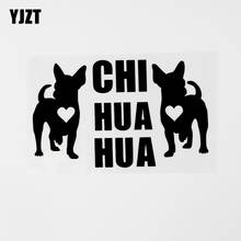 YJZT-calcomanía creativa de Animal Chihuahua, 15CM x 9,2 CM, vinilo, motocicleta, coche, negro/plata, 8C-0604 2024 - compra barato